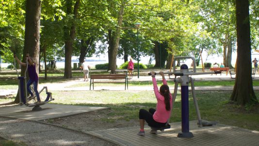 Outdoor-Fitness-Park in Keszthely - Csik Ferenc Promenade